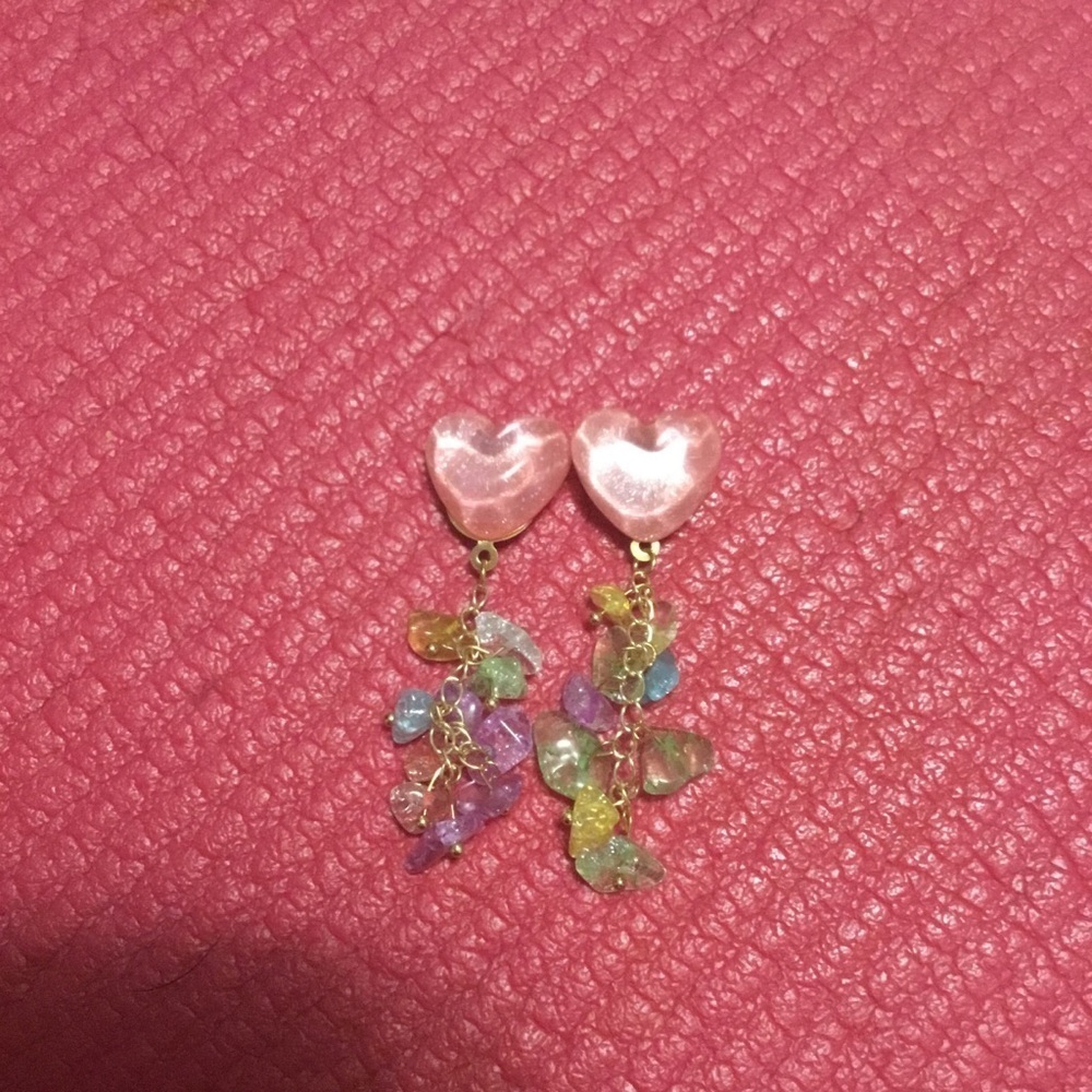 Dangle Earrings Sweet Heart Design Match Daily Outfits Party Accessories - Picture 8 of 8